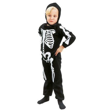 Skeleton disguise for children aged 3/4