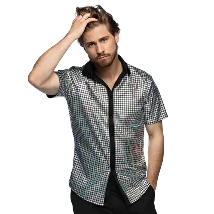 Silver Disco Diamond shirt - M