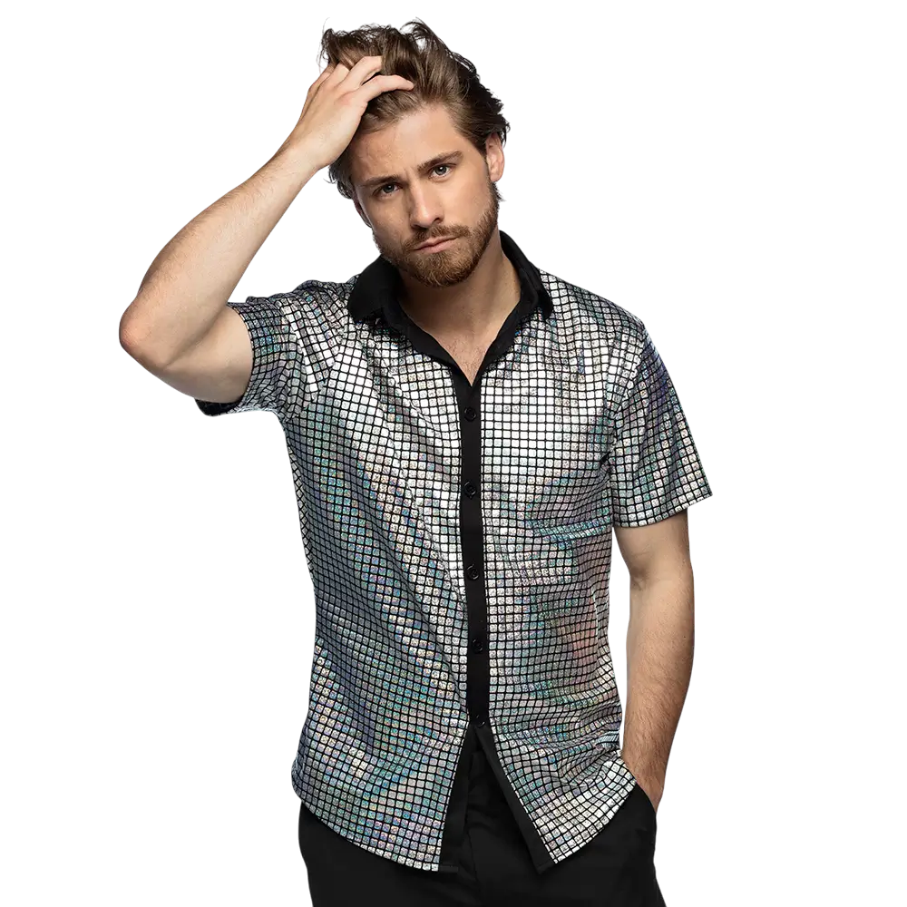 Silver Disco Diamond shirt - XL