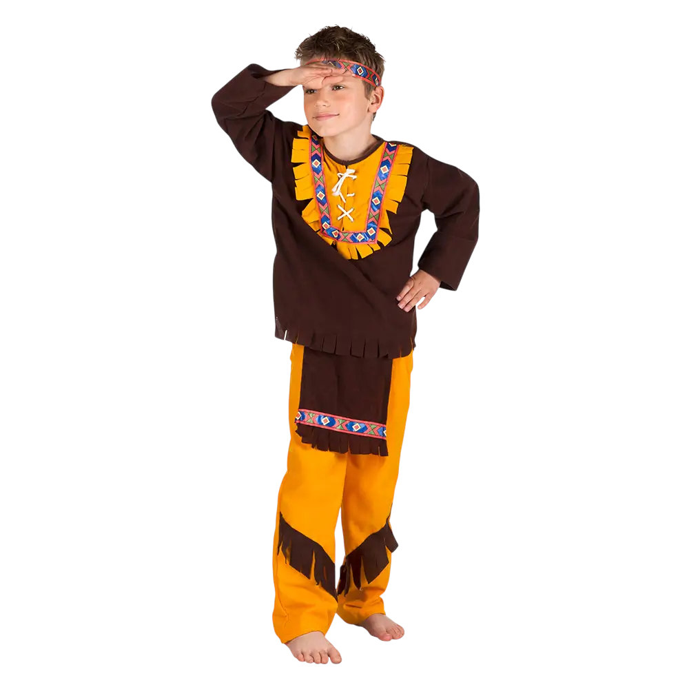 Boy's brown Indian chief disguise - 4-6 years