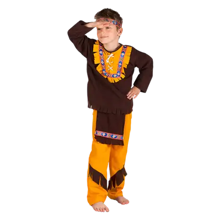Boy's brown Indian chief disguise - 10-12 years
