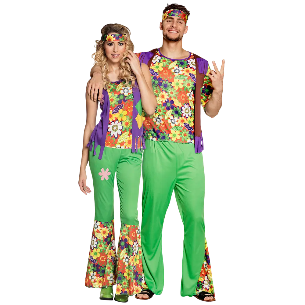 Hippie disguise flowers man