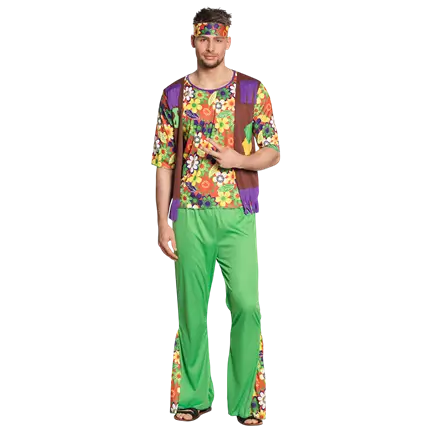 Hippie disguise flowers man