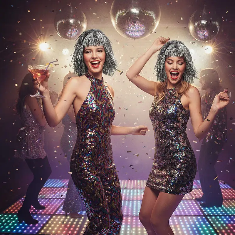 Silver Metallic Wig