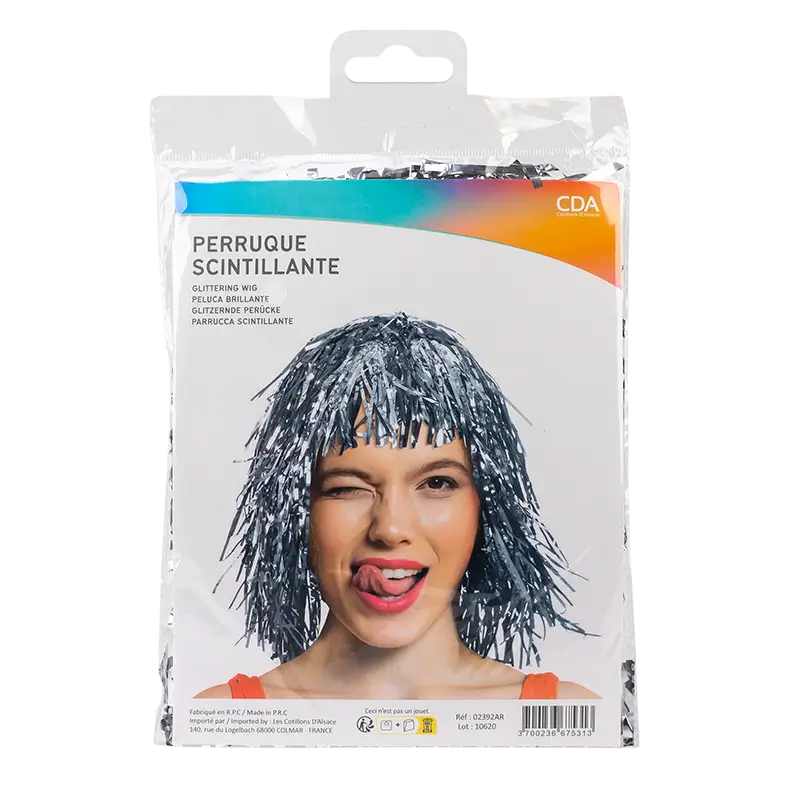 Silver Metallic Wig