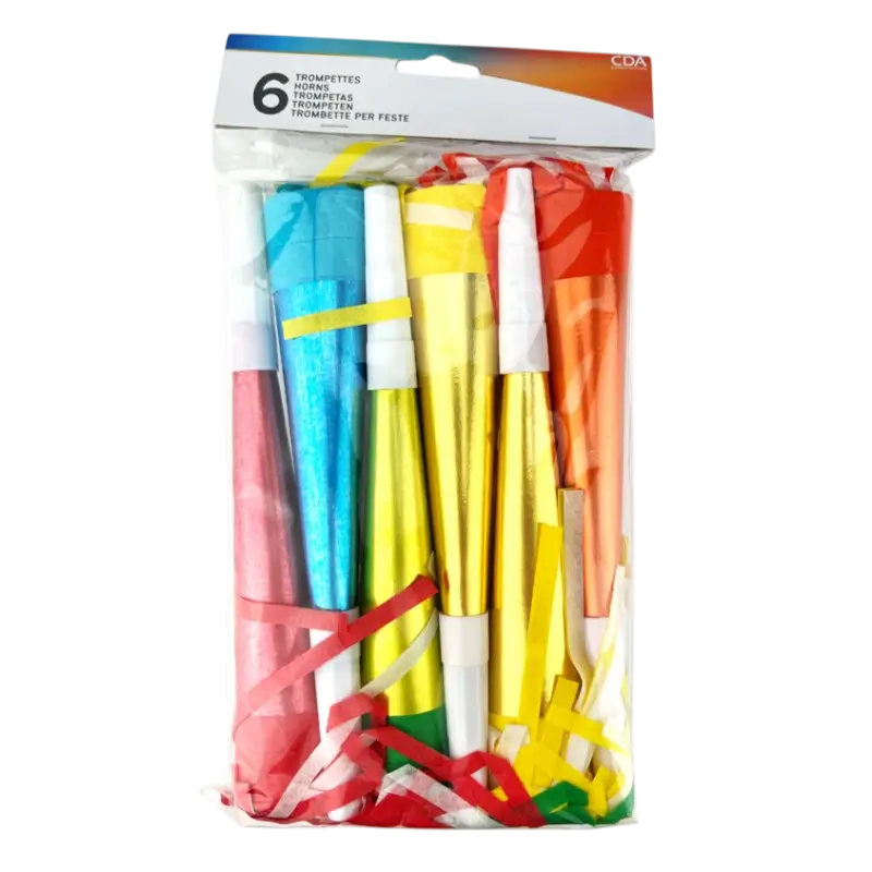 Metallic party trumpet (x6)