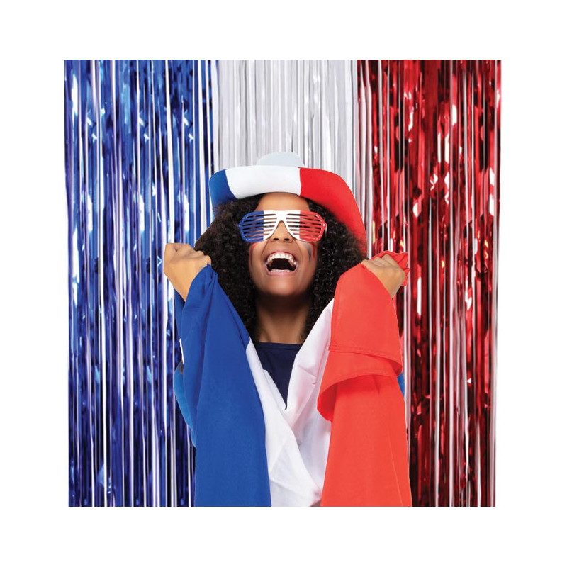 Blue, white and red foil curtain 200 x 100 cm