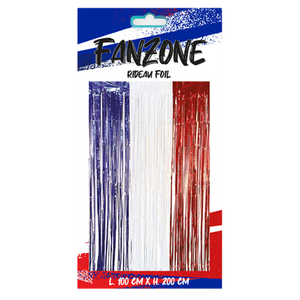 Blue, white and red foil curtain 200 x 100 cm