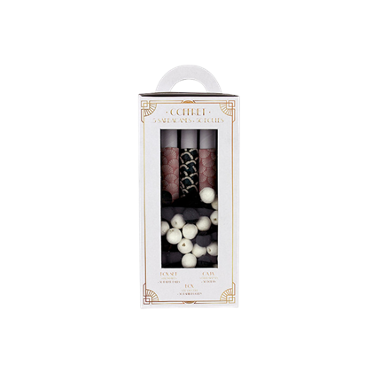 ART DECO BLACK box with 5 Blowpipes + 50 Balls