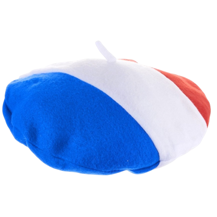 France tricolour felt beret