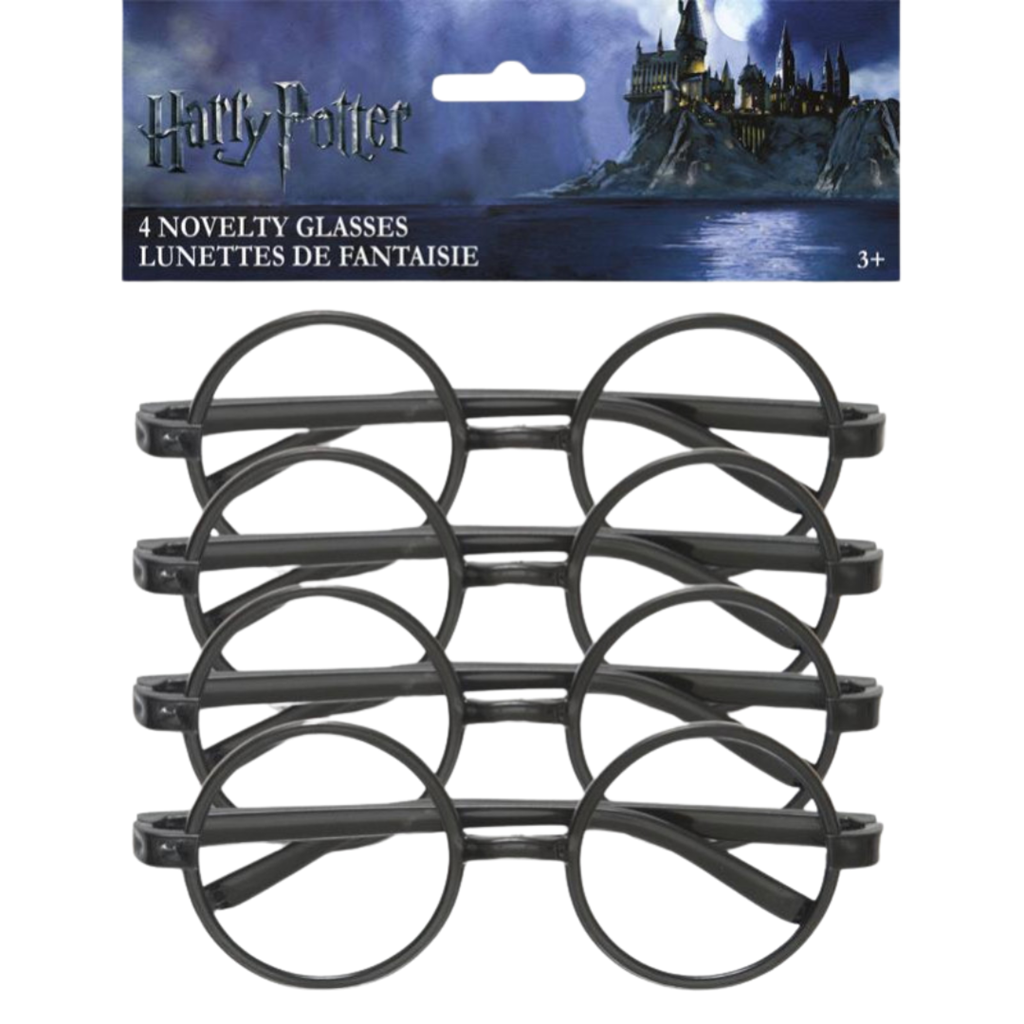 4 pairs of round Harry Potter glasses
