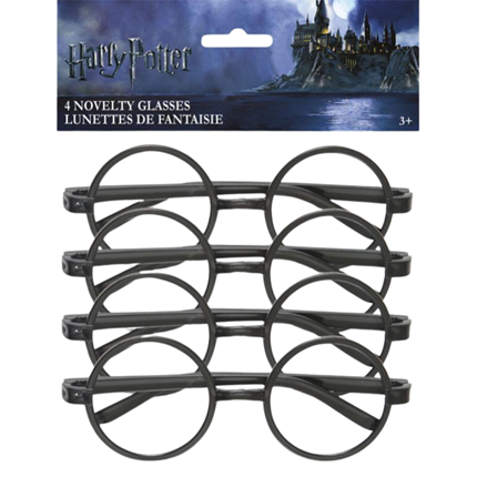 4 pairs of round Harry Potter glasses