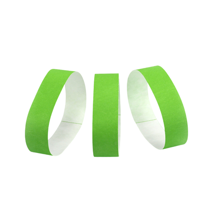 50 GREEN paper identification wristbands - tearproof