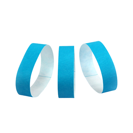 50 BLUE paper identification wristbands - tearproof