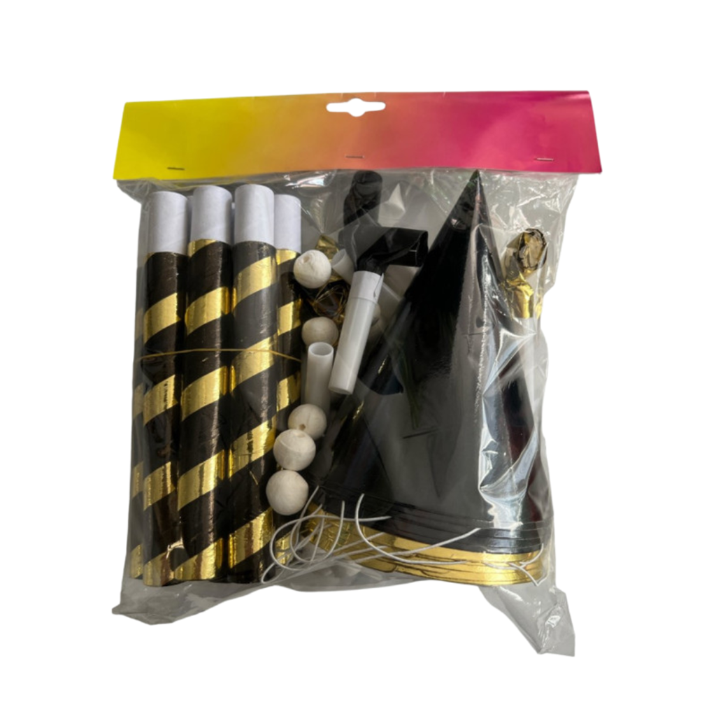 10-person gold and black party kit