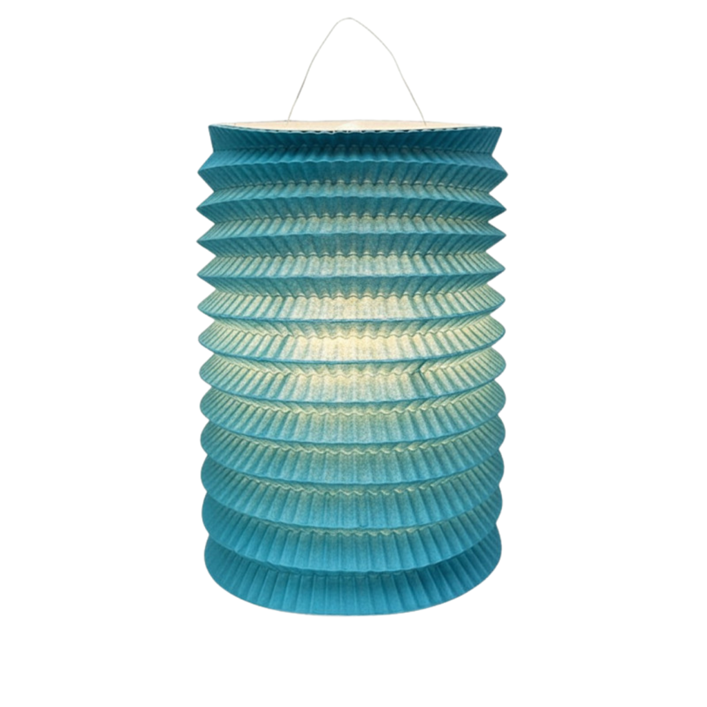 12 Blue paper lanterns - 16 cm