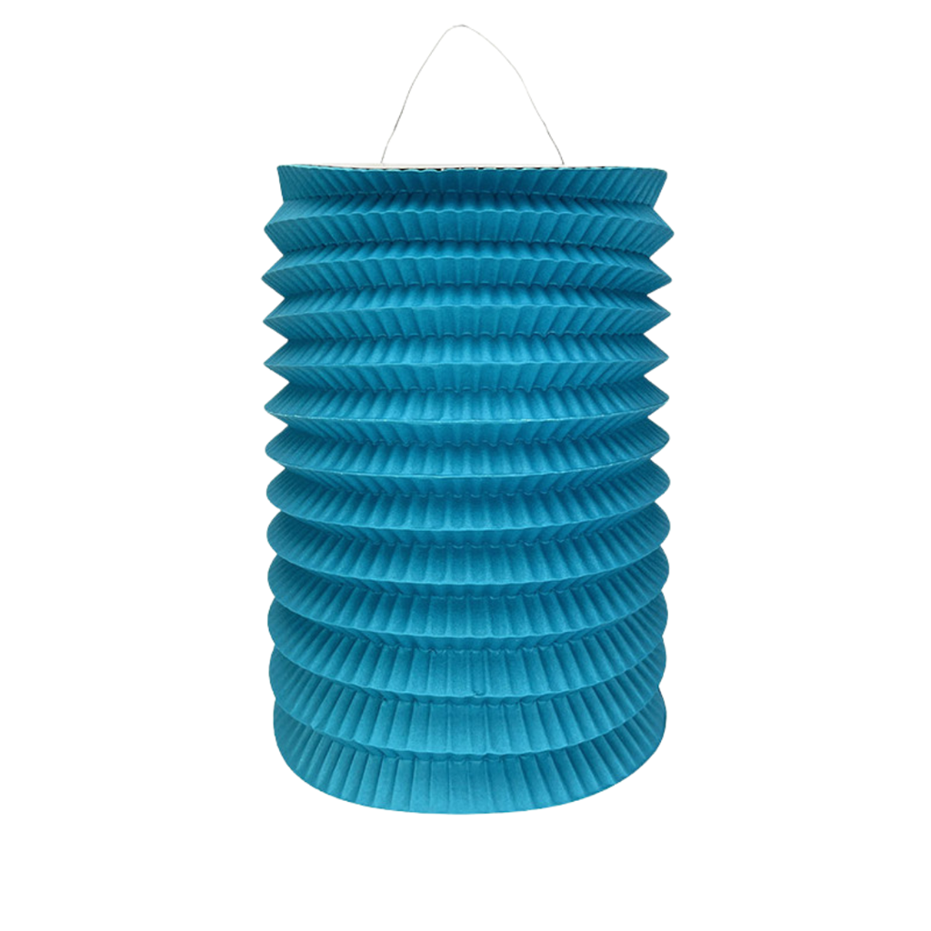 12 Blue paper lanterns - 16 cm