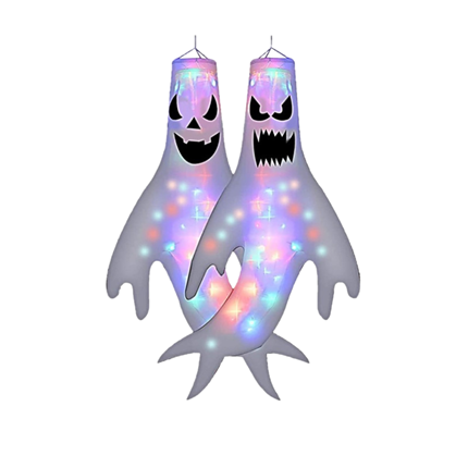 LED hanging ghost 120 x 63 cm 2 assorted designs incl. batteries