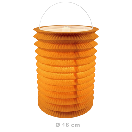 12 Orange paper lanterns - 16 cm