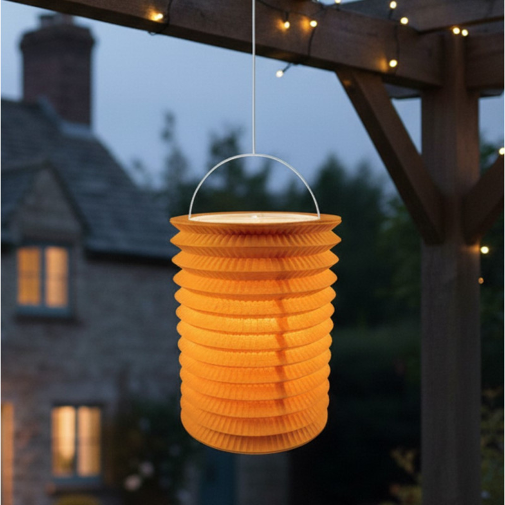 12 Orange paper lanterns - 16 cm