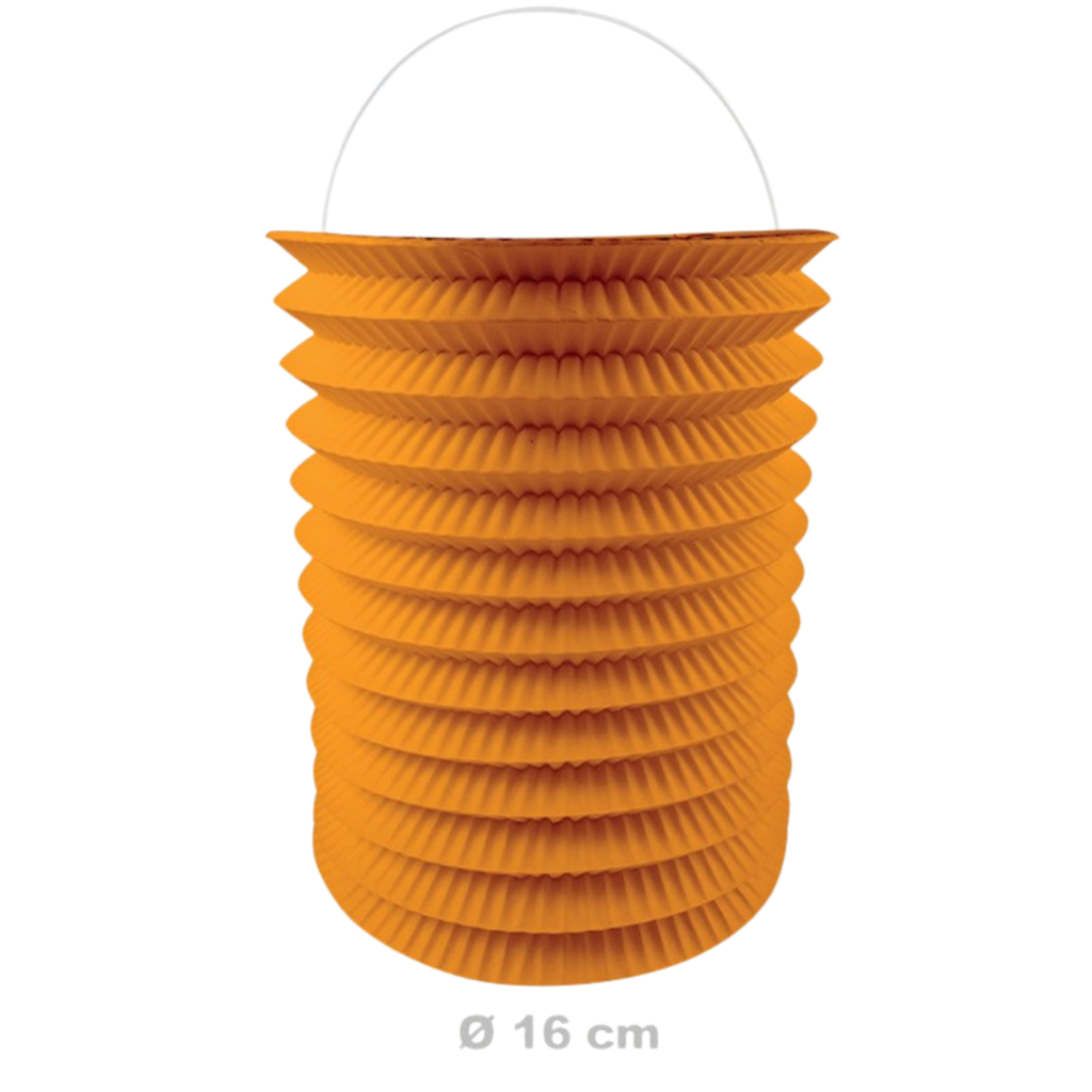 12 Orange paper lanterns - 16 cm