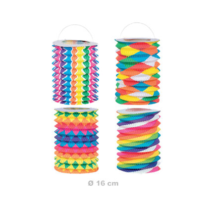 12 colourful paper lanterns