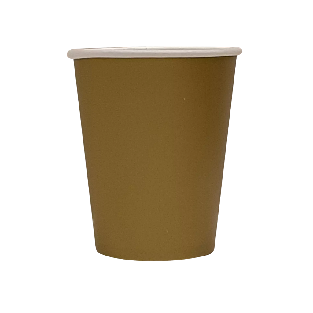 25 gold cardboard cups - 20 CL