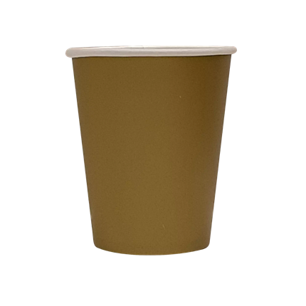 25 gold cardboard cups - 20 CL