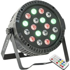 Projector PAR EXTRA-PLAT - 18 Leds RGB 1W (6 red, 6 green, 6 blue) - Ibiza light