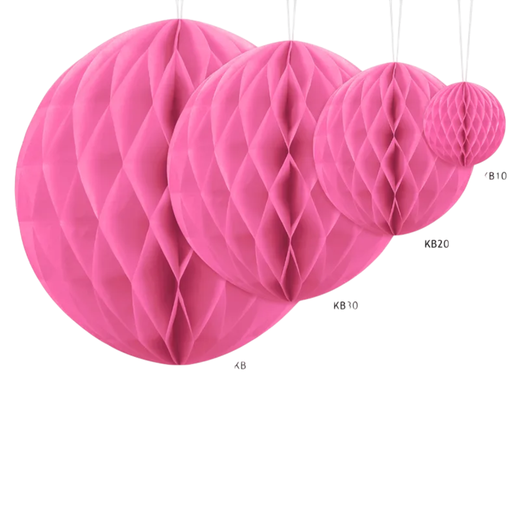 Pink honeycomb ball - 10 cm