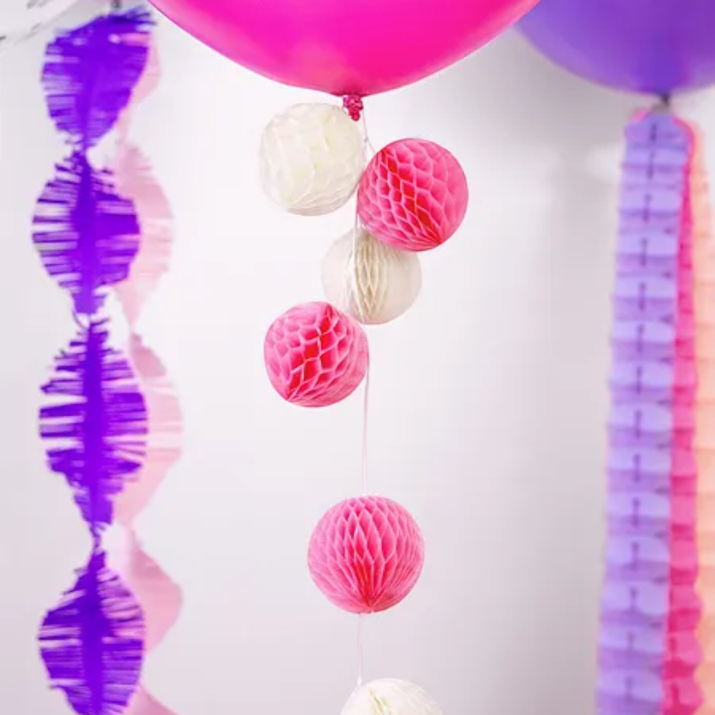 Pink honeycomb ball - 10 cm