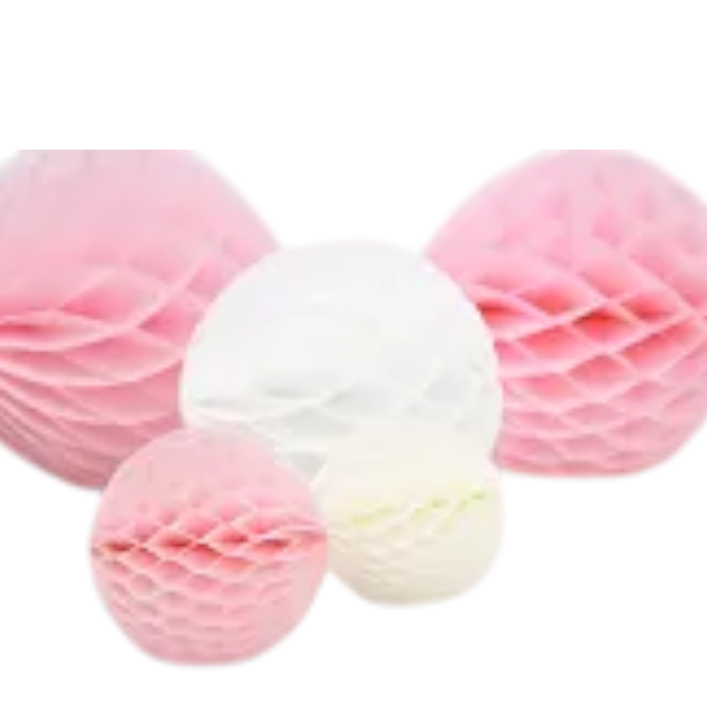 Light pink honeycomb ball - 10 cm