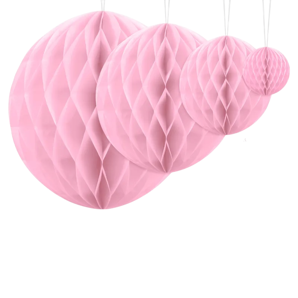 Light pink honeycomb ball - 20 cm