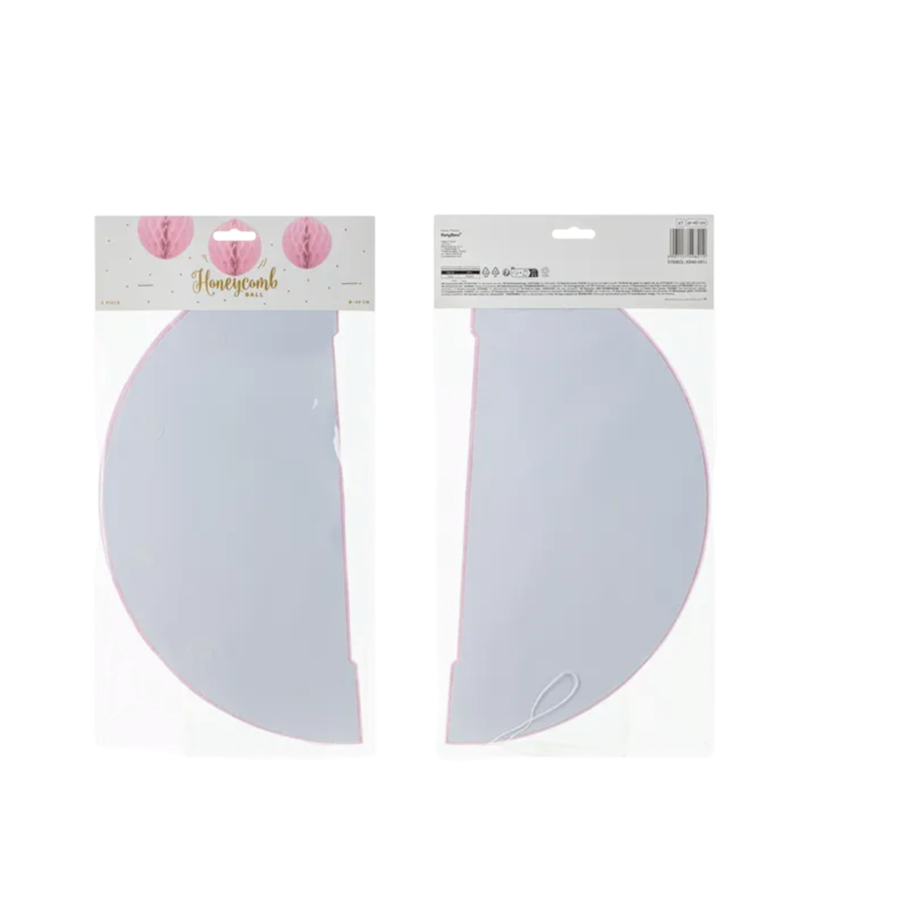 Light pink honeycomb ball - 20 cm