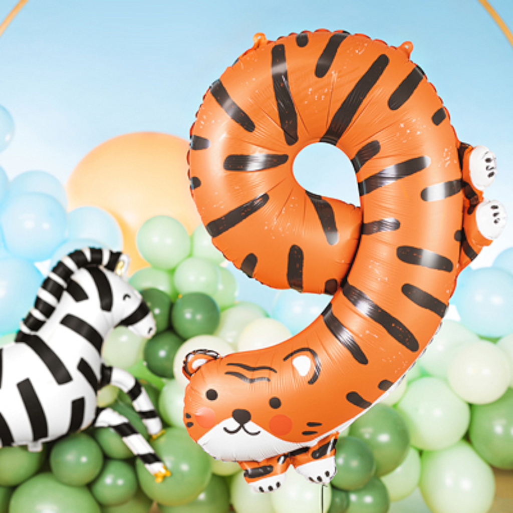 Ballon Tigre aluminium - Number 9