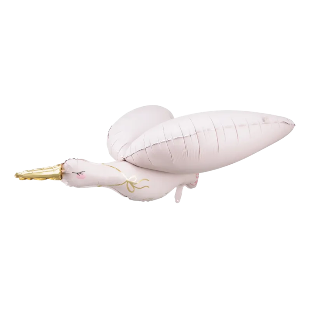 Aluminium balloon Cigogne, 103 x 60 cm, bright pink