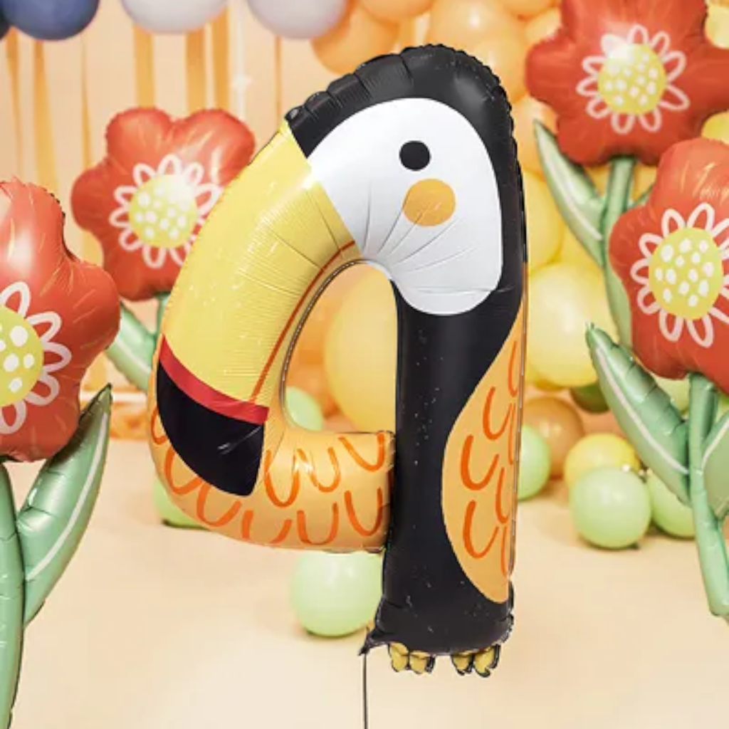 Toucan aluminium balloon - Number 4