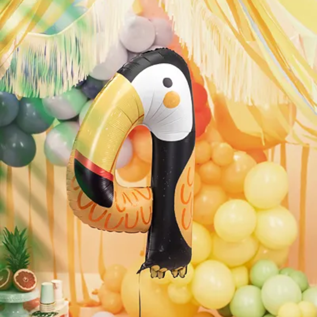 Toucan aluminium balloon - Number 4