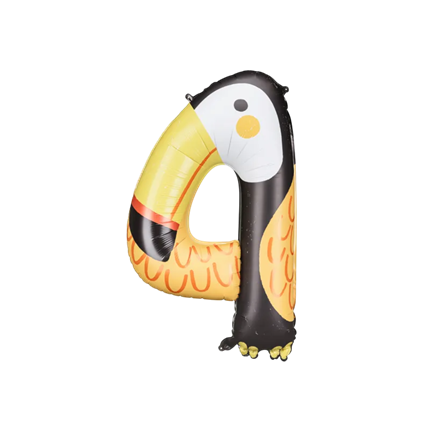 Toucan aluminium balloon - Number 4