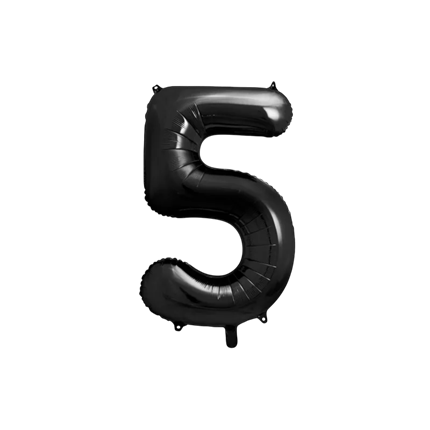 Ball Chiffre ''5'', aluminium, 86cm, black