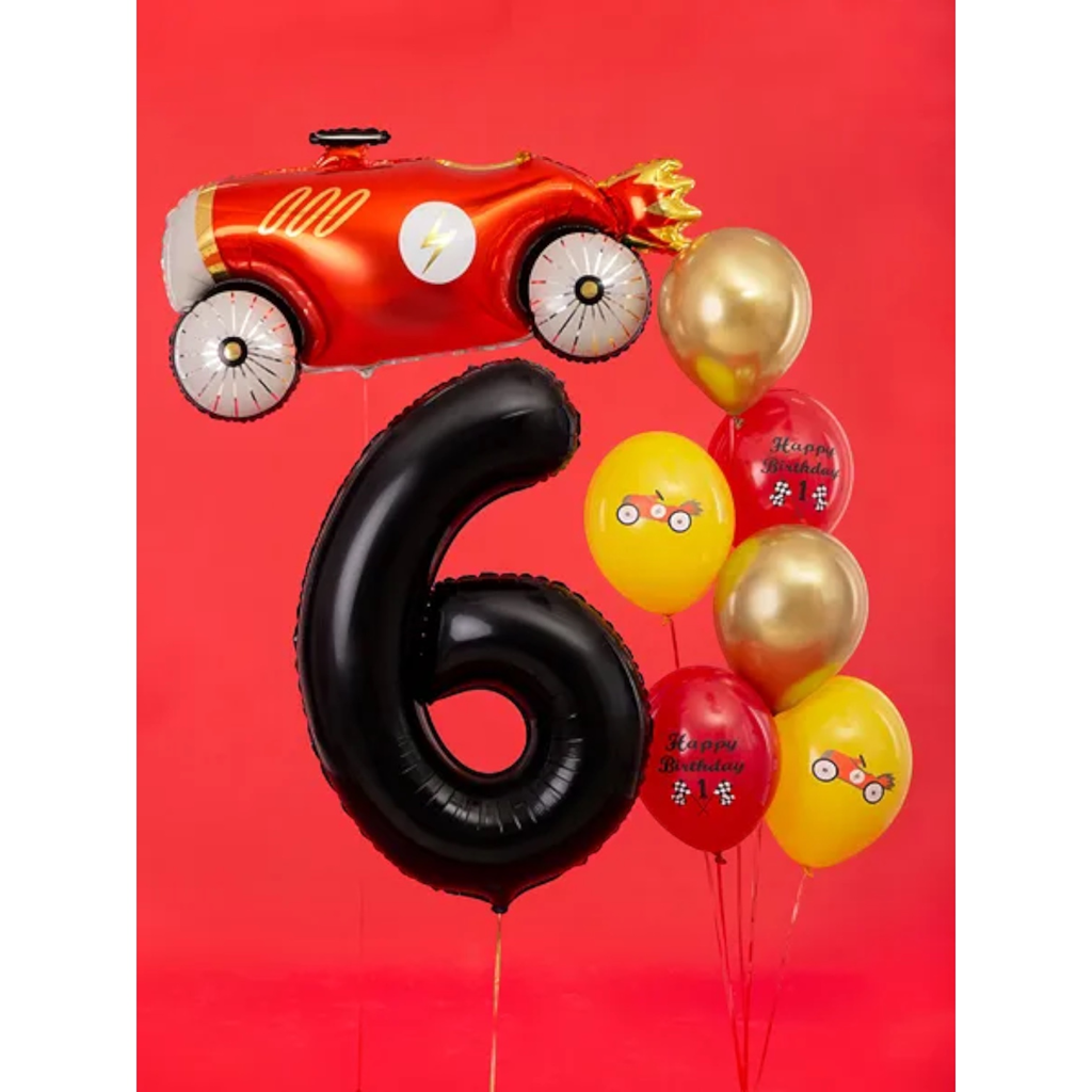 Ball Chiffre ''6'', aluminium, 86cm, black