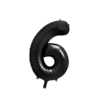 Ball Chiffre ''6'', aluminium, 86cm, black