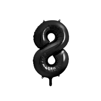 Ball Chiffre ''8'', aluminium, 86cm, black