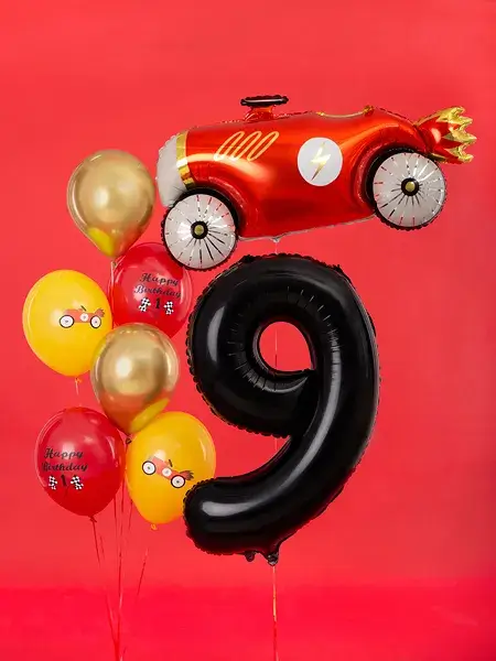 Ball Chiffre ''9'', aluminium, 86cm, black