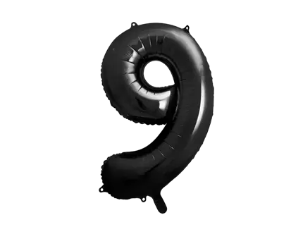 Ball Chiffre ''9'', aluminium, 86cm, black