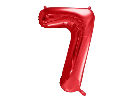 Ball Chiffre ''7'', aluminium, 86cm, red