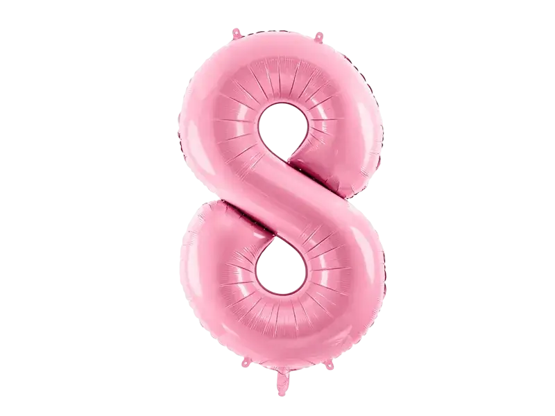 Ball Chiffre ''8'', aluminium, 86cm, light pink