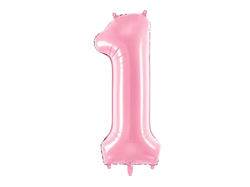 Ball Chiffre ''1'', aluminium, 86cm, light pink