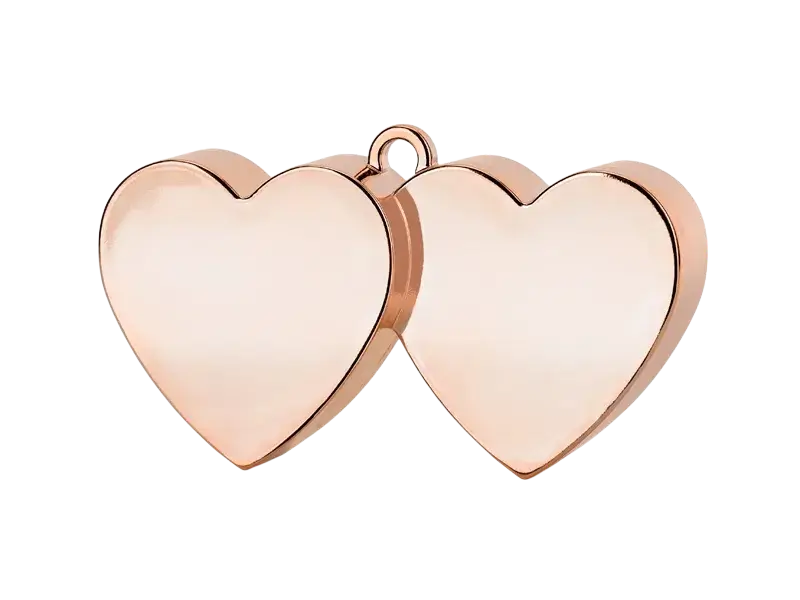 Hearts balloon weight, pink gold