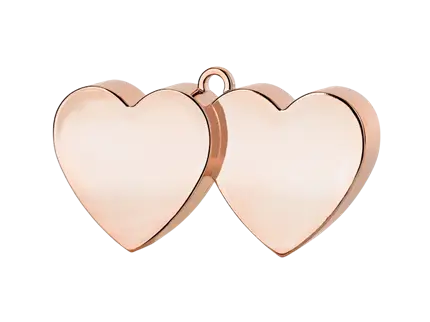 Hearts balloon weight, pink gold
